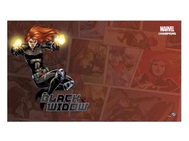 Marvel Champions The Card Game: Black Widow Slip-Resistant Game Mat 24' x 12'