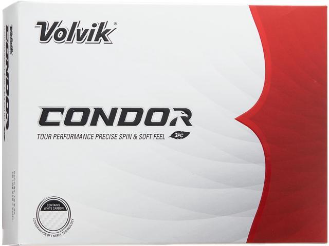 Volvik Condor White Golf Balls - 1 Dozen Hyper W-Carbonic Soft & Elastin Mantle