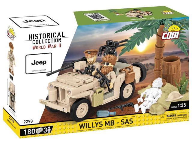 COBI Historical Collection WWII Jeep Willys MB SAS Vehicle Build Block Set 2298