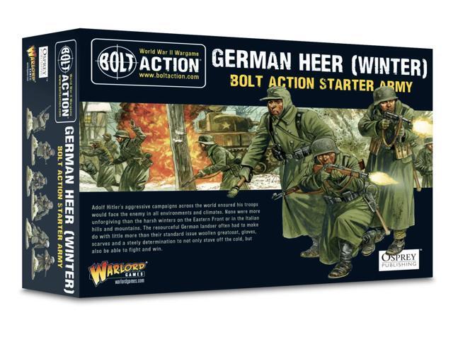 Bolt Action: German Heer Winter Starter Army WWII German Infantry Bolt Action Miniatures By Warlord Games