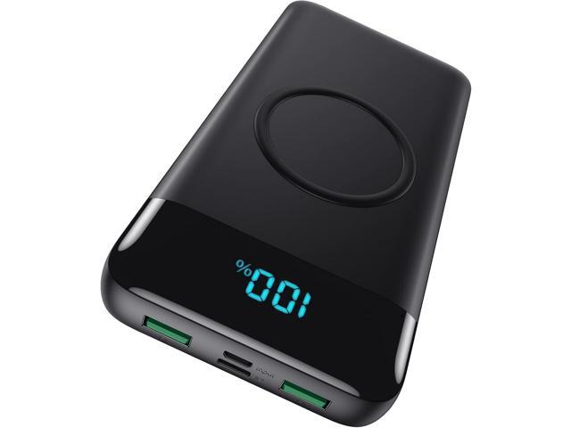 Wireless Portable Charger 30,800mAh 15W Wireless Charging 25W PD QC4.0 Fast Charging Smart LCD Display USB-C Power Bank, 4 Output External Battery...