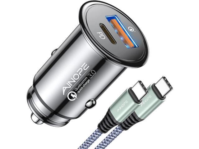 AINOPE 67.5W for iPhone 17 Car Charger USB C Fast Charge, PD 45W USB C Car Charger Adapter, All Metal Cigarette Lighter Adapter fit iPhone 17 Pro...