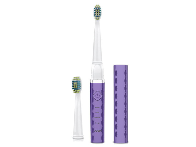 Voom Sonic Pro 3 Rechargeable Electric Toothbrush With Soft Dupont Nylon Bristles Dentist Recommended Portable Oral Care 2-Minute Timer 3...