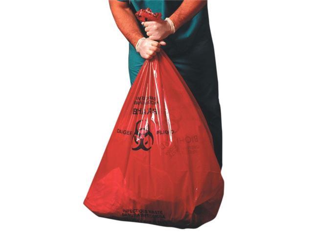 Heritage Bag / Novolex - A4823PR - Healthcare Biohazard Printed Can Liners, 8-10 gal, 1.3mil, 24 x 23, Red, 500/CT,