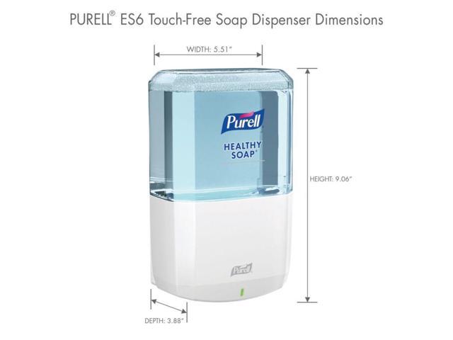 ES6 Soap Touch-Free Dispenser 1200 mL 5.25 x 8.8 x 12.13 White 643001