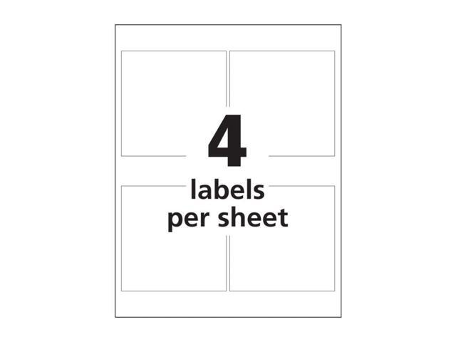 Avery; UltraDuty GHS Chemical Labels - Laser - Permanent Adhesive - 4' Width x 4' Length - Square - Laser - White -