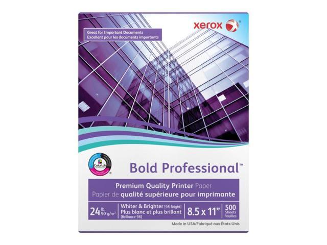Xerox 3R13038 Bold Professional Quality Paper, 8.5' x 11', 90 GSM, 98 Brightness, 92 Opacity, 24 lb - 1 Ream (500 Sheets)