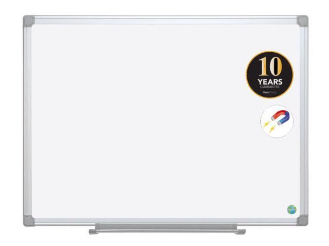 MasterVision Earth Gold Ultra Magnetic Dry-Erase Board, Steel, 48' x 36', 45% Recycled, White, Aluminum Frame