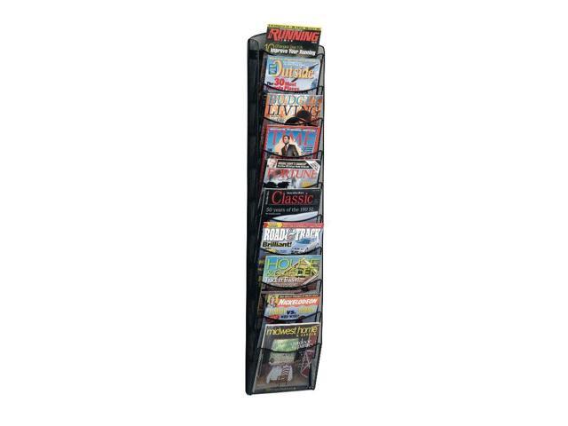 Safco Rack,Magazine 10 Pkt,Bk 5579BL