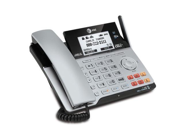 AT&T - TL86103 DECT 6.0 2-Line Expandable Corded/Cordless Phone with Bluetooth Connect to Cell and Answering System - Silver/Black - image 6