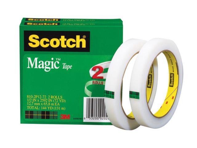 3M Scotch Magic Tape Refill 3' Core 0.5' x 72 yds Clear 2/Pack 8102P1272