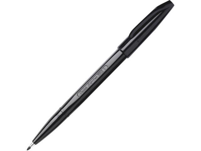 Pentel Sign Pen .7mm Black Barrel/Ink Dozen S520A