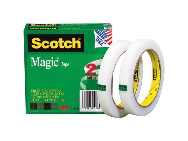 3M Scotch Magic Tape Refill 3' Core 0.5' x 72 yds Clear 2/Pack 8102P1272