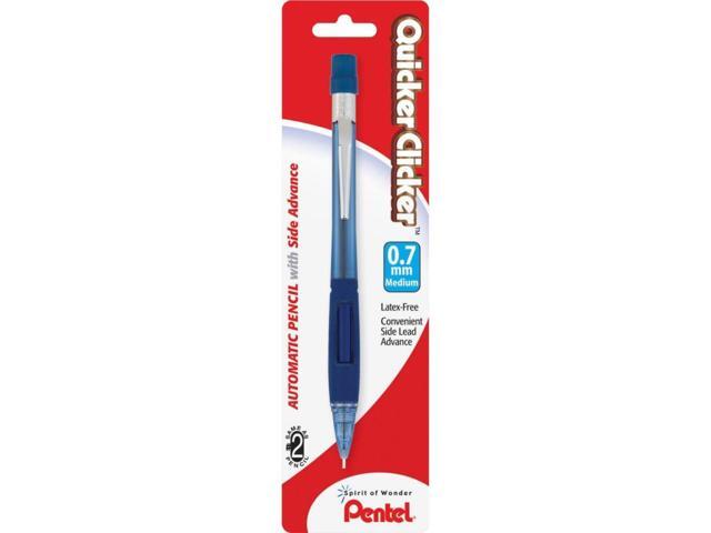 Pentel Quicker Clicker Mechanical Pencil 0.7 mm Transparent Blue Barrel PD347TC