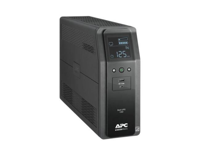 APC - Back-UPS Pro 1350VA, 120V, AVR, LCD, 2 USB charging ports, 10 NEMA outlets (4 surge) - Black - image 6