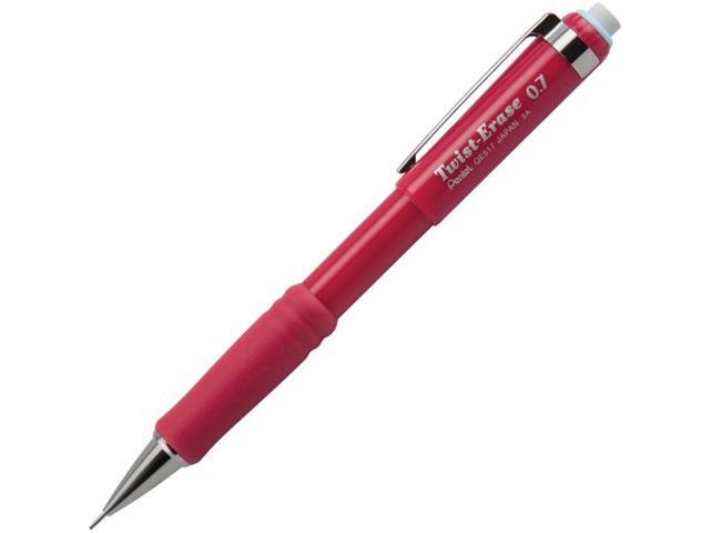 Pentel Twist-Erase III Mechanical Pencil 0.7 mm Red Barrel QE517B