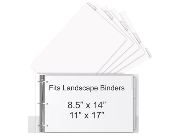 Stride Legal-Size Index Dividers 5-Clear Tabs/ST 8-1/2'x14' MLA 63200