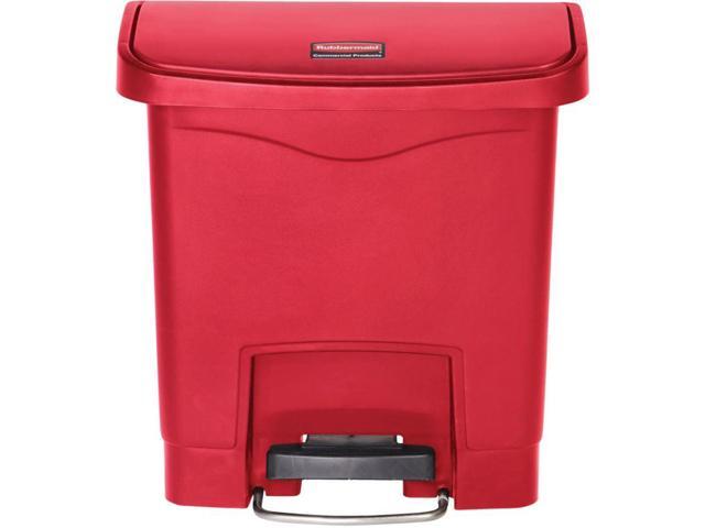 Rubbermaid - FG1883563 - Slim Jim Resin Step-On Container, Front Step Style, 4 gal, Red