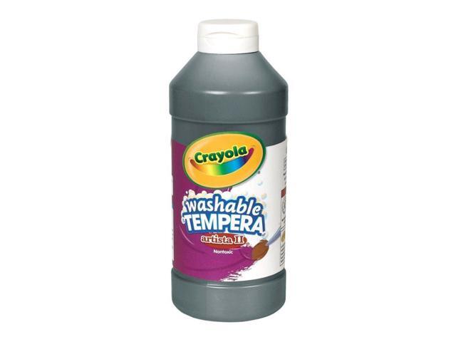 Crayola Artista Ii Washable Tempera Paint, Black, 16 Oz Bottle 543115051