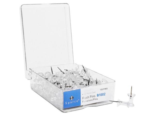 Pushpins 3/8' Point 1/2' Heads 100/BX Clear