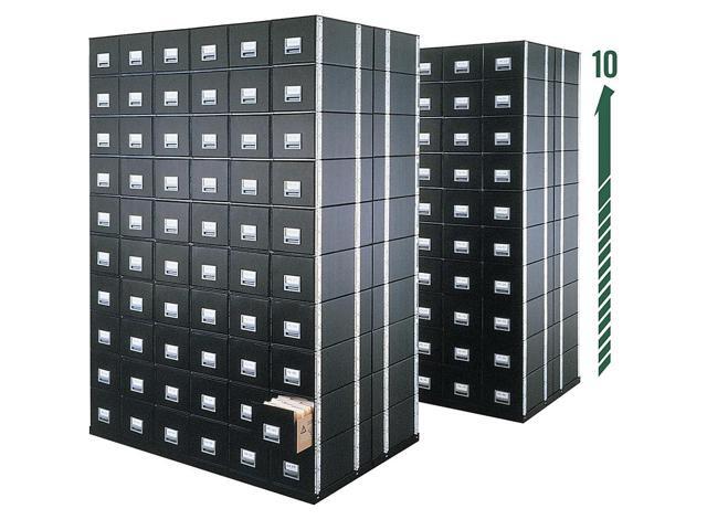 Bankers Box Staxonsteel Storage Drawers, Letter, 24'D x 12'W x 10½'H, 60% Recycled, Black, Pack Of 6
