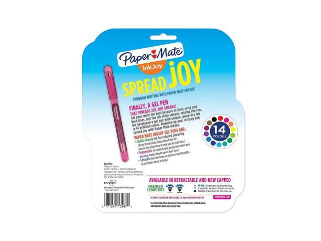 Paper Mate InkJoy Gel Stick Pen 0.7 mm Medium Assorted Ink 14/Pack 2023009