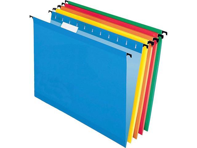 Pendaflex Poly Laminate Hanging Folders Letter 1/5 Tab Assorted 20/Box