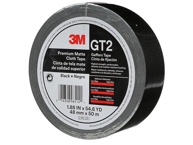 3M Matte Cloth Tape 1-9/10'x163-4/5' 11 mil BK GT2