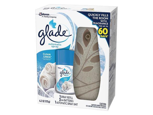 Glade Automatic Air Freshener Starter Kit Spray Unit & Refill Clean Linen