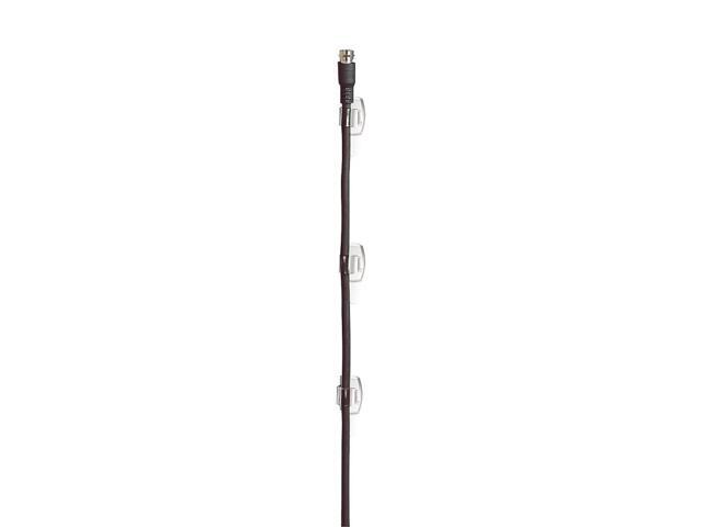 Cord Clip, Round, with Adhesive, 0.75'w, Clear, 4/Pack 17017CLRES