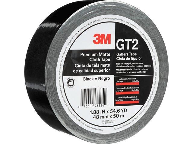 3M Matte Cloth Tape 1-9/10'x163-4/5' 11 mil BK GT2
