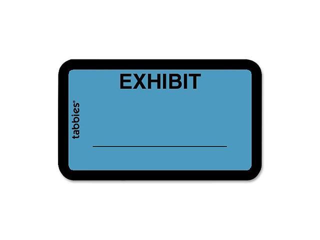 Tabbies Legal Exhibit Labels 'Exhibit' 1-5/8'x1' 252/PK Blue 58091