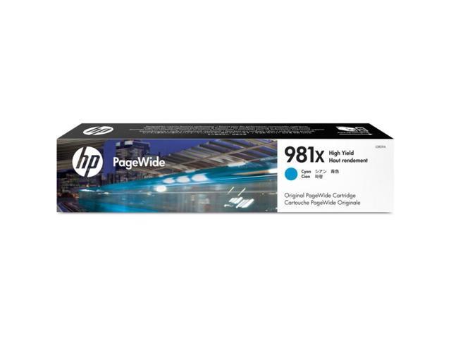HP 981X High Yield Cyan Original PageWide Cartridge, ~10,000 pages, L0R09A