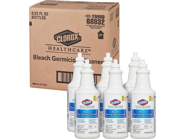 Clorox Bleach Germicidal Cleaner, 32 oz Pull-Top Bottle, 6/Carton CLO68832CT