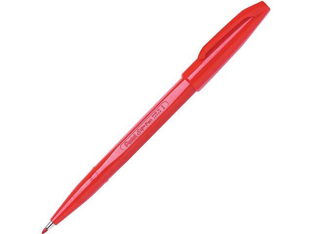 Pentel Sign Pen .7mm Red Barrel/Ink Dozen S520B