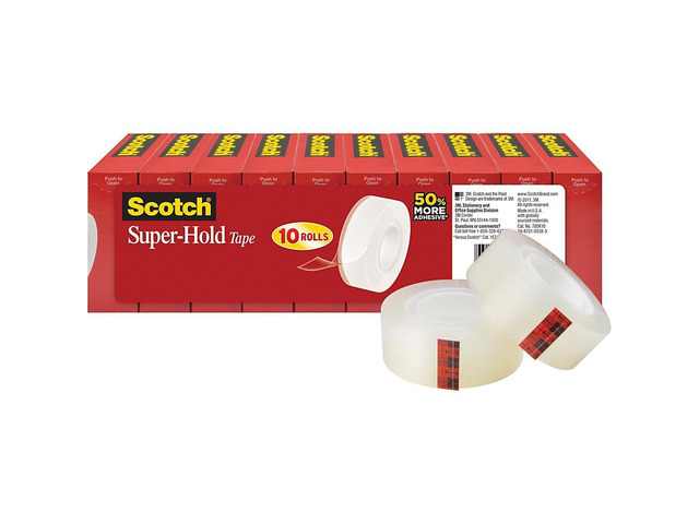 3M Tape Extra Adhesive 3/4'x1000' 10 Rolls/PK Clear 700K10