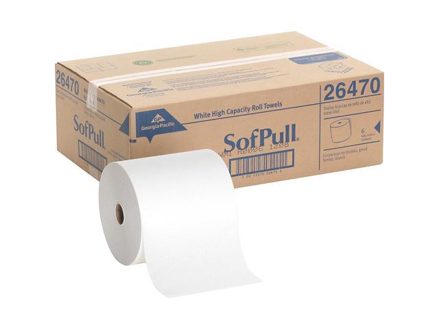 Georgia Pacific Professional Hardwound Roll Paper Towel Nonperforated 7.87 x 1000ft White 6 Rolls/Carton 26470