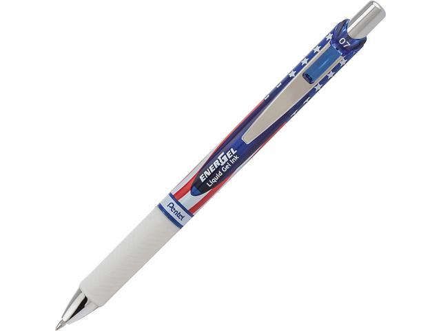 Pentel EnerGel RTX Retractable Liquid Gel Pen .7mm USA Barrel Black Ink 5/PK BL77USABP5A