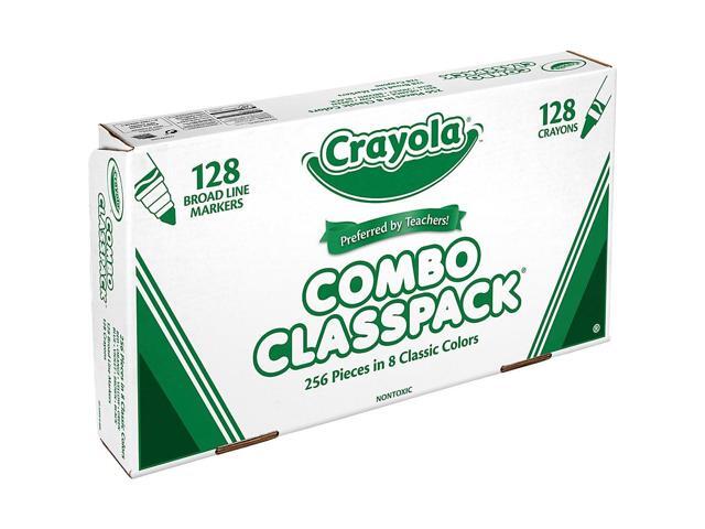 Crayola 52-3349 Crayons And Markers Combo Classpack, Eight Colors, 256/Set