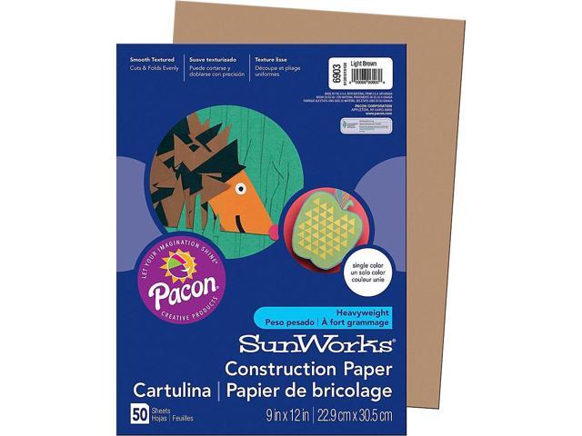 Sunworks Construction Paper, 58lb, 9 X 12, Light Brown, 50/Pack 6903
