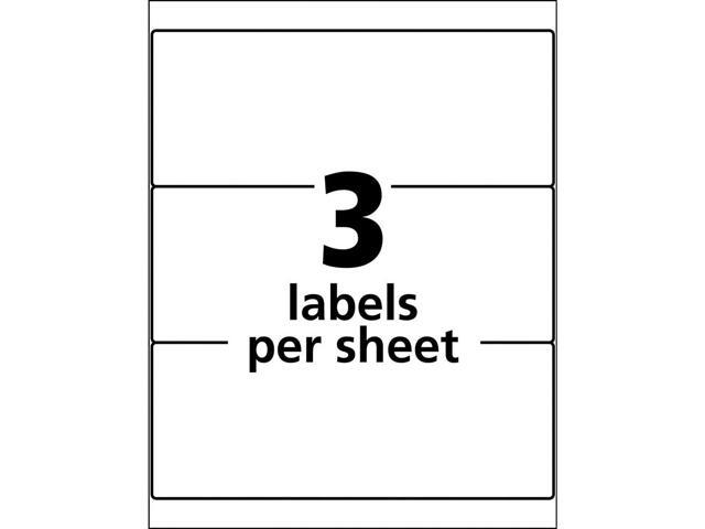 Avery Durable ID Labels, TrueBlock Technology, Permanent Adhesive, 3-1/4' x 8-3/8', 150 Labels (61531)