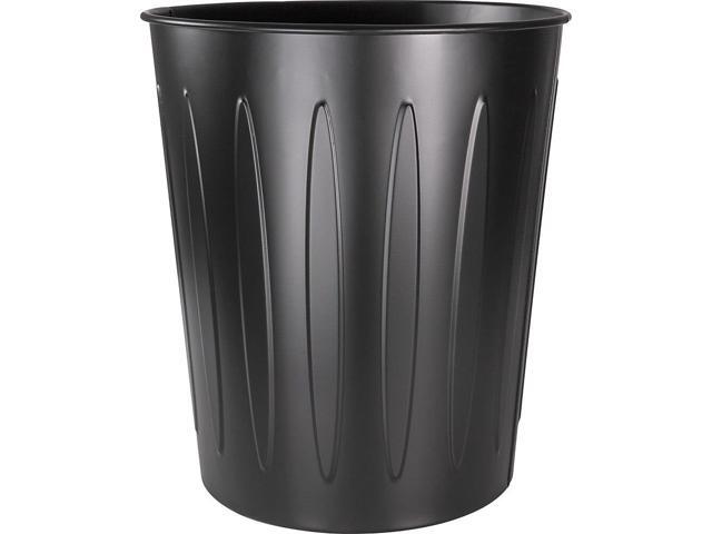 Genuine Joe Steel 6 Gallon Fire-safe Trash Can - 6 gal Capacity - 14' Height x 13' Depth - Metal, Steel - Black GJO5889