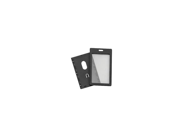 Advantus Vertical Rigid ID Badge Holder - Vertical - Plastic - 6 / Pack - Black