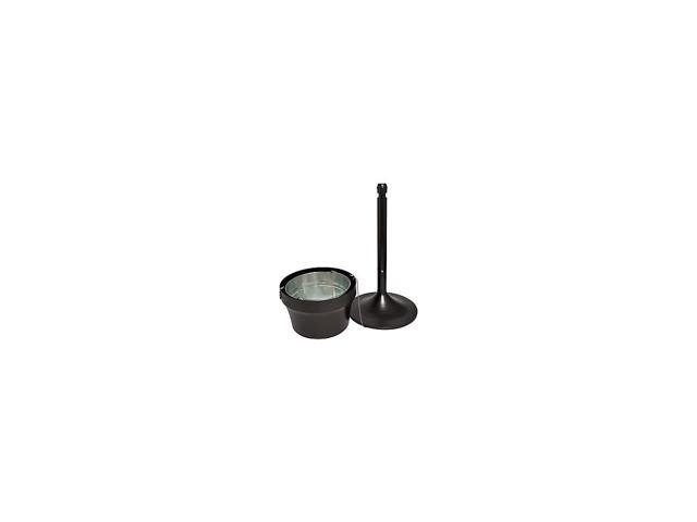 Genuine Joe Capped Tube Smoking Receptacle - Galvanized Steel - Bronze