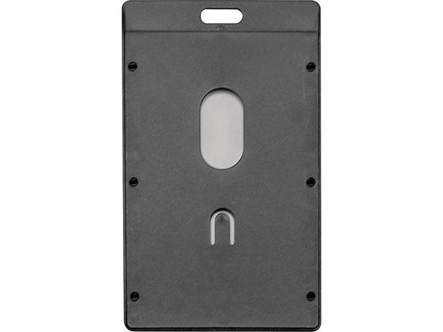 Advantus Vertical Rigid ID Badge Holder - Vertical - Plastic - 6 / Pack - Black