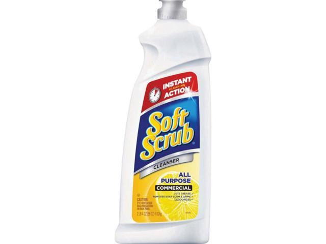 Soft Scrub 15020CT Soft Scrub Lemon Cleanser, Non-Bleach, Biodegradable, 24 oz. Bottle, 6/Carton