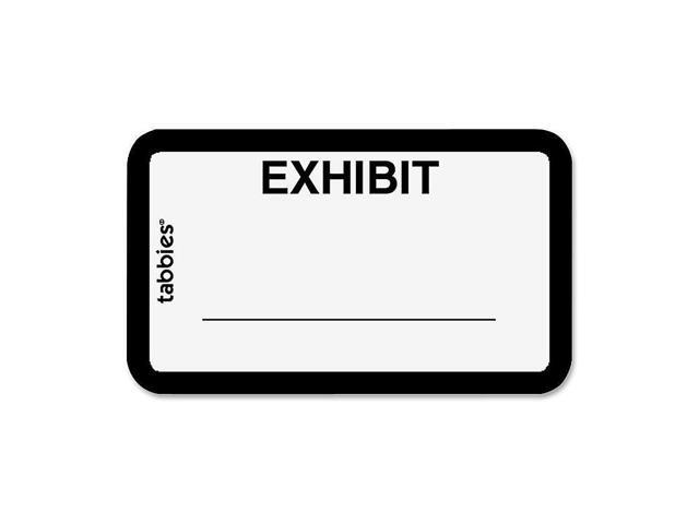 Tabbies Tabbies Color-coded Exhibit Labels 1.62' Width x 1' Length - 252 / Pack - White