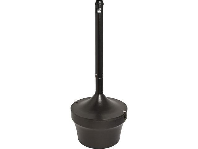 Genuine Joe Capped Tube Smoking Receptacle - Galvanized Steel - Bronze