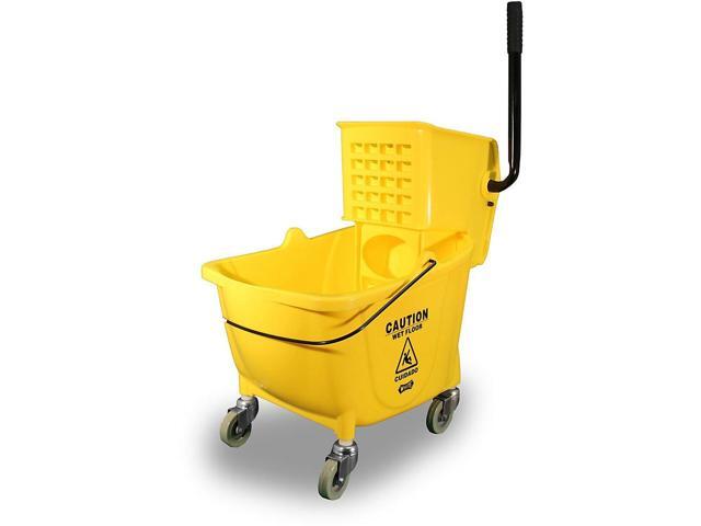 Genuine Joe Bucket/Wringer Combo Sidepress 16'x14'x21' Yellow 02347