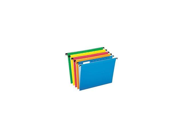 Pendaflex Poly Laminate Hanging Folders Letter 1/5 Tab Assorted 20/Box